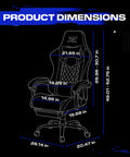 Apex PC Gaming Chair with Massage Function and Footrest, Blue