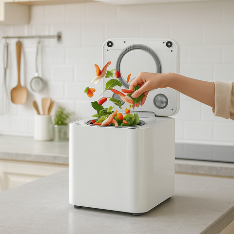 Electric Kitchen Composter, Eliminate Food Waste Odors, Turn Kitchen Scraps into Nutrient-Rich Dirt Overnight