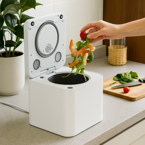Electric Kitchen Composter, Eliminate Food Waste Odors, Turn Kitchen Scraps into Nutrient-Rich Dirt Overnight