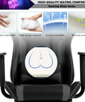 Gaming Chair Racing Office Chair Ergonomic Desk Chair Massage PU Leather Recliner PC Computer Chair with Lumbar Support Headrest Armrest Footrest Rolling Swivel Task Chair for Adults, Grey