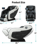 Shiatsu Massage Chair with Zero Gravity Recline, Full Body Air Compression, Heat Therapy, and Extendable Footrest - for Home/Office, Ideal Gift for Relaxation