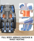 Zero Gravity Massage Chair, Shiatsu Massage Relaxation Recliner with Heating and Bluetooth, Brown