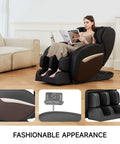 Zero Gravity Massage Chair, Shiatsu Massage Relaxation Recliner with Heating and Bluetooth, Brown