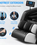 Shiatsu Massage Chair with Zero Gravity Recline, Full Body Air Compression, Heat Therapy, and Extendable Footrest - for Home/Office, Ideal Gift for Relaxation