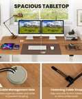Costway Electric Height Adjustable Standing Desk, Sit to Stand Computer Workstation Home Office Desk