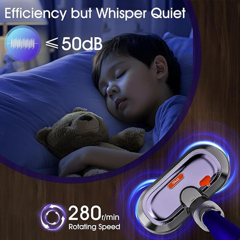 Cordless Electric Spin Mop, Effortless Floor Cleaning for Back Pain Relief, Deep Clean Tile & Grout Without Scrubbing