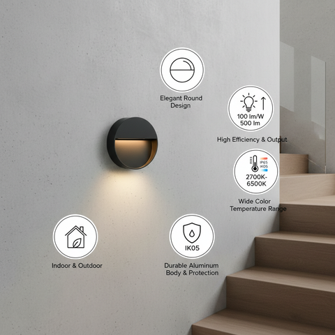 BIASCO Series – Round LED Decorative Wall Luminaire