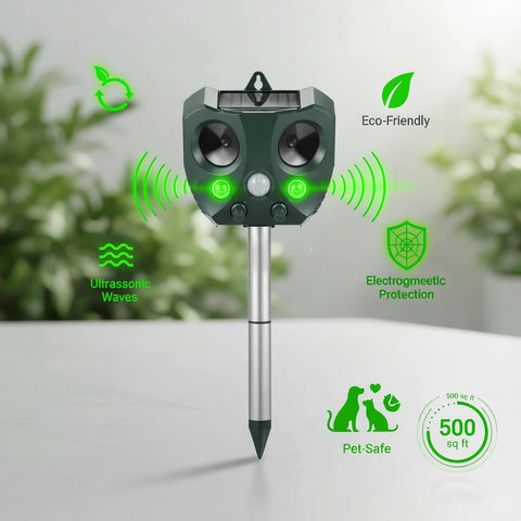 Solar Ultrasonic Animal Repeller