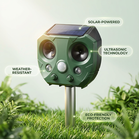 Solar Ultrasonic Animal Repeller
