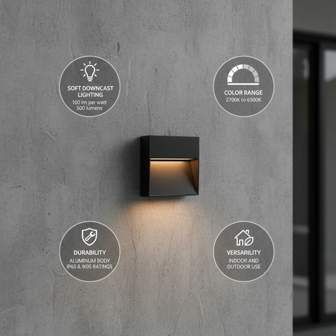 BERGUN Series – Square LED Decorative Wall Luminaire