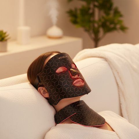 7-Color LED Light Therapy Face Mask, Reduce Wrinkles & Acne Scars, Full Face & Neck Skin Rejuvenation Treatment
