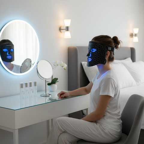7-Color LED Light Therapy Face Mask, Reduce Wrinkles & Acne Scars, Full Face & Neck Skin Rejuvenation Treatment
