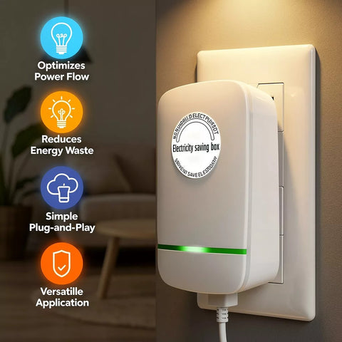 Electricity Power Saver Device, Reduce High Energy Bills, Stabilize Voltage & Cut Power Waste for Home & Office