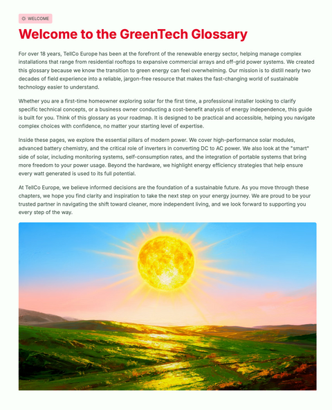 GreenTech Glossary: Understanding Solar, Batteries,  Inverters & Modern Energy Systems