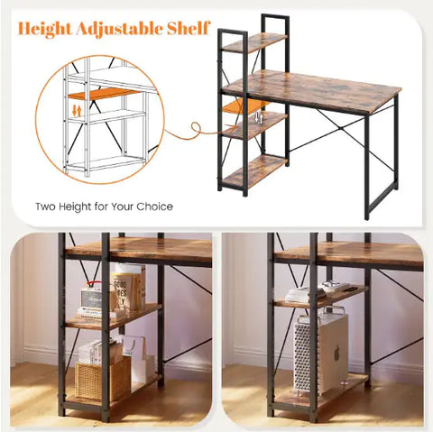 Compact Gaming Desk with LED Lights, Space-Saving Workstation for Small Rooms, Modern Computer Table for Apartments & Dorms