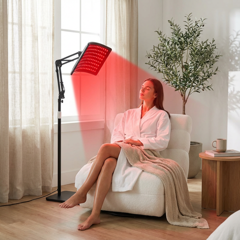 Adjustable Light Therapy Lamp, Relieve Joint Pain & Speed Recovery, Targeted Red & Infrared Treatment with Stand
