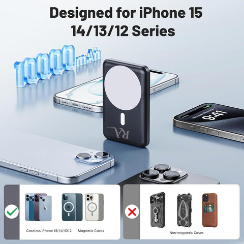 10000mAh Magnetic Wireless Solar Charger