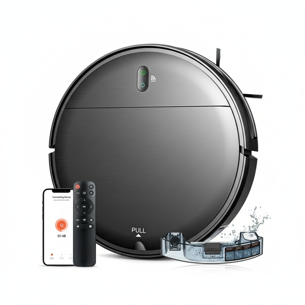 3-in-1 Robot Vacuum & Mop, Automate Daily Floor Cleaning, Remove Pet Hair & Dust from Hard-to-Reach Spots