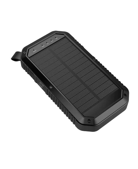 10,000mAh Portable Solar Charger, Emergency LED Flood Light for Blackouts, Compact Wireless Power Bank for Night Camping