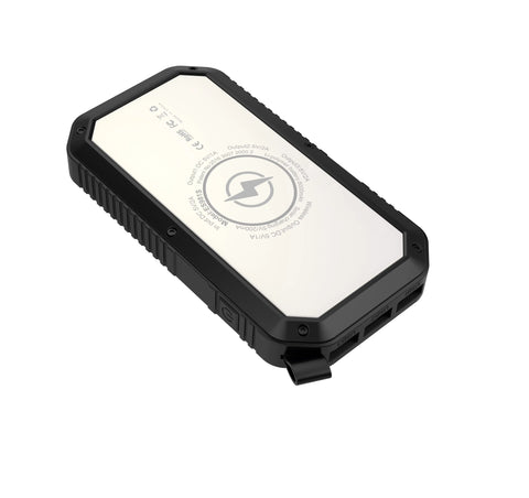 10,000mAh Portable Solar Charger, Emergency LED Flood Light for Blackouts, Compact Wireless Power Bank for Night Camping