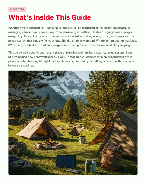 The Practical Solar Camping Guide: Powering Outdoor Adventures Safely &  Sustainably