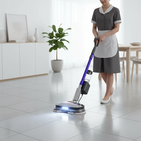 Cordless Electric Spin Mop, Effortless Floor Cleaning for Back Pain Relief, Deep Clean Tile & Grout Without Scrubbing