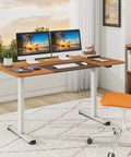 Costway Electric Height Adjustable Standing Desk, Sit to Stand Computer Workstation Home Office Desk