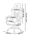 Apex PC Gaming Chair with Massage Function and Footrest, Blue
