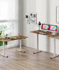 Costway Electric Height Adjustable Standing Desk, Sit to Stand Computer Workstation Home Office Desk