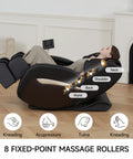 Zero Gravity Massage Chair, Shiatsu Massage Relaxation Recliner with Heating and Bluetooth, Brown